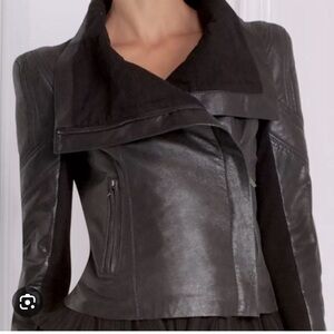 BCBG MaxAzria Leather black jacket